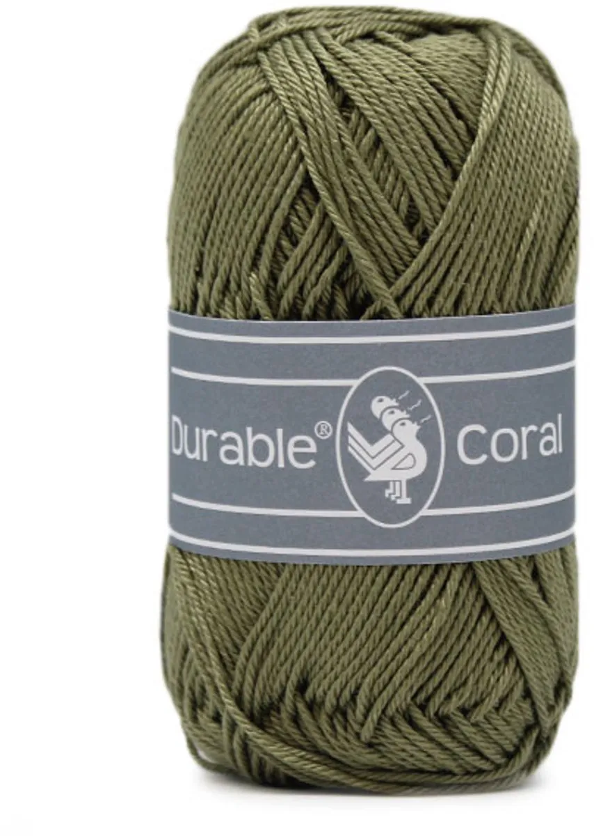 Durable Coral 2168 Khaki Garen - Gemerceriseerd Katoen