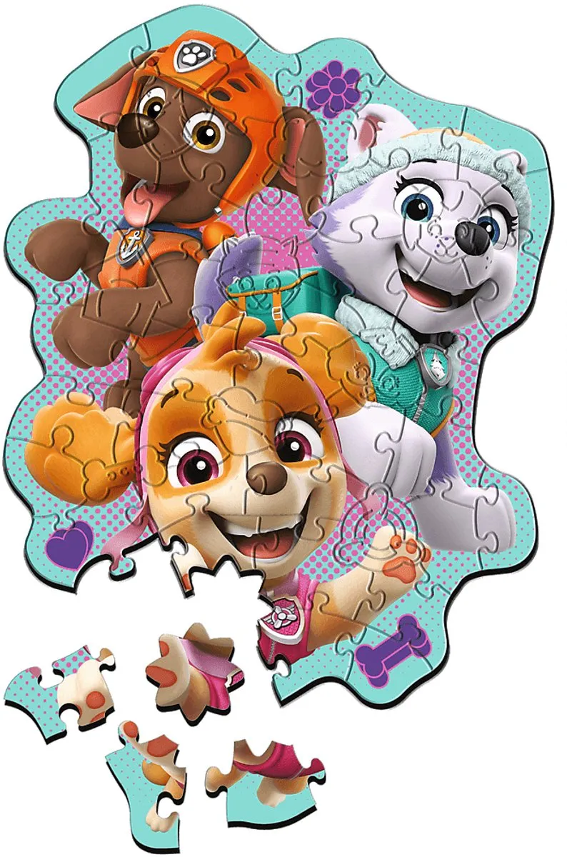 Trefl PAW Patrol Houten Puzzel 50 Stuks - Multicolor