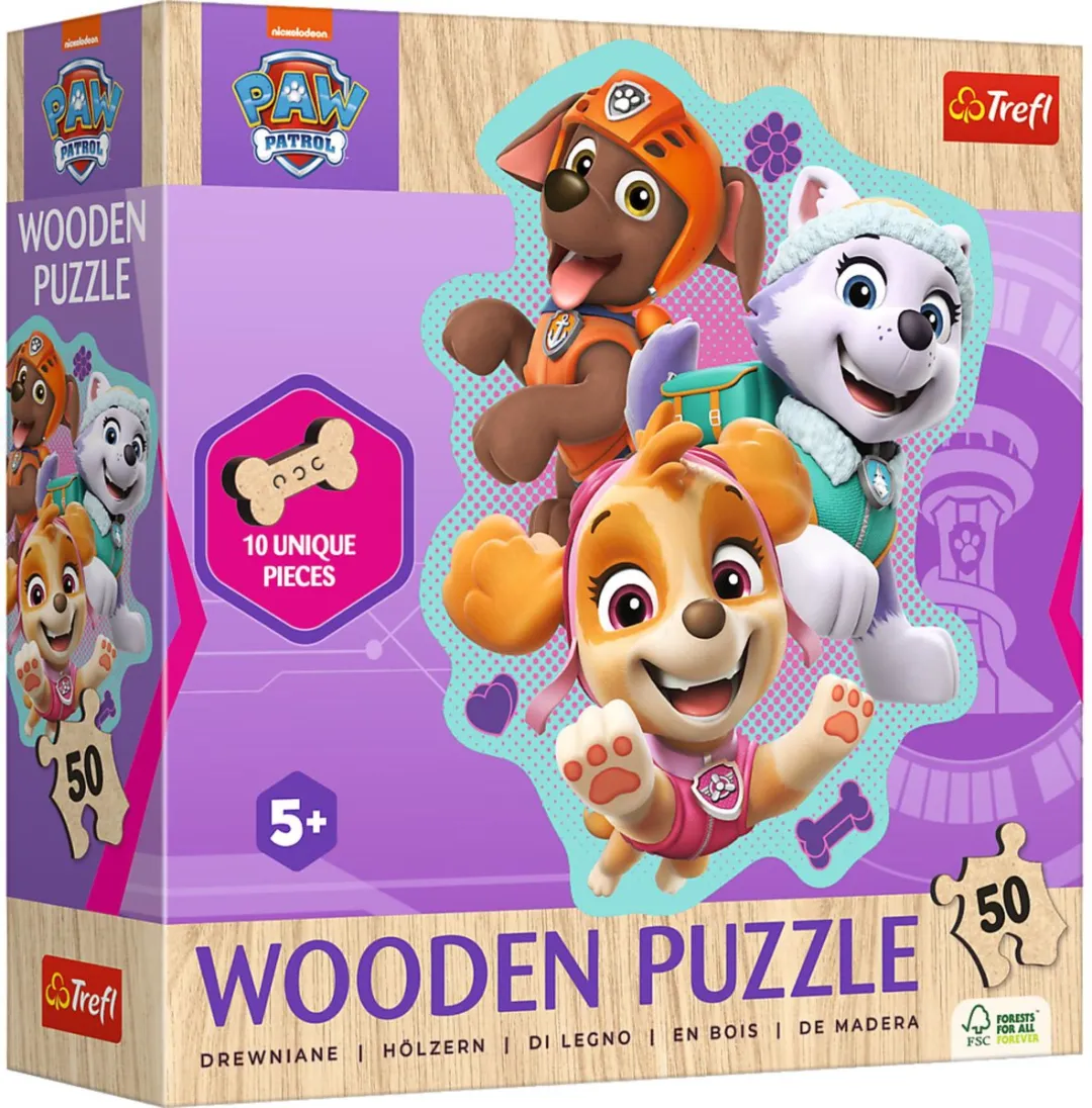 Trefl PAW Patrol Houten Puzzel 50 Stuks