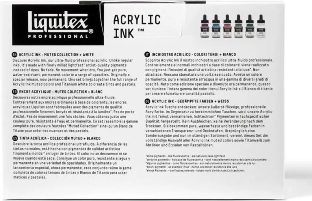 Liquitex Professional Acrylic Ink Set Muted Collection - 6x30ml