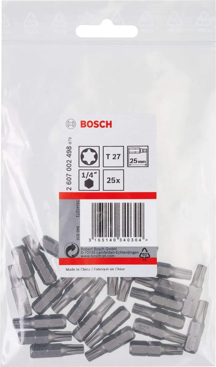 Bosch XH-TORS/T15 Torx Bitset - 3 Stuks