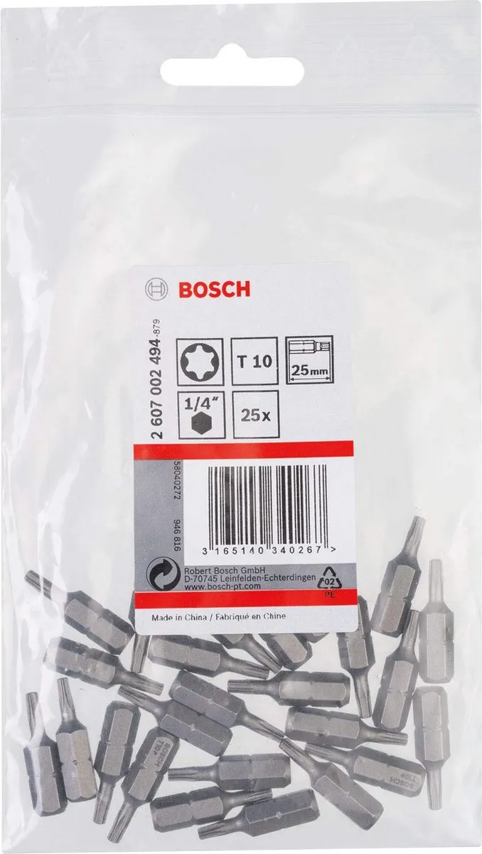 Bosch XH-TORS/T15 Torx Bitset - 3 Stuks