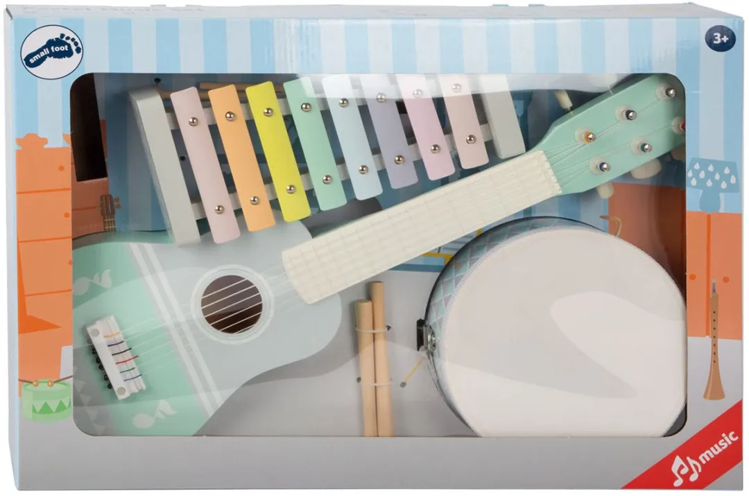 Small Foot Houten Muziekinstumentenset Pastel - 7-delig
