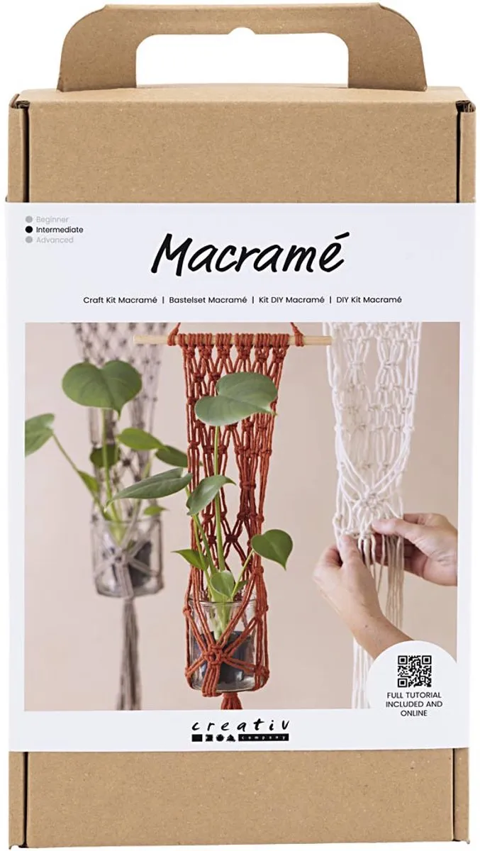 Creativ Company Startersset Macramé Plantenhanger - Multikleurig