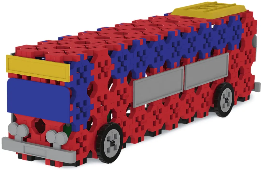 Trefl Connect M Bus Pick-up Bouwblokken - 2 Stuks - Multicolor