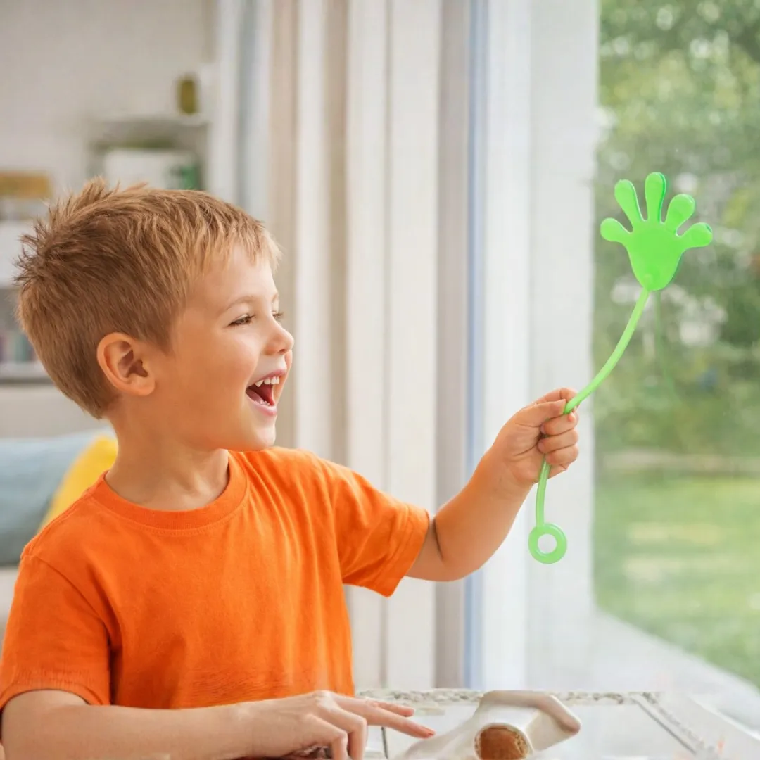 Eddy Toys Sticky Hands Kleefhandjes - 2 Stuks - Assorti Kleuren