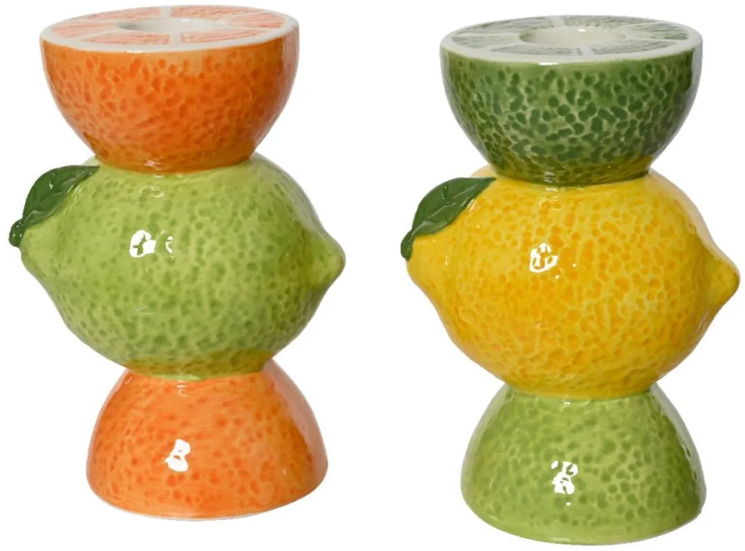 Decoris Kandelaar Fruitstapel 10.8cm - Multicolor
