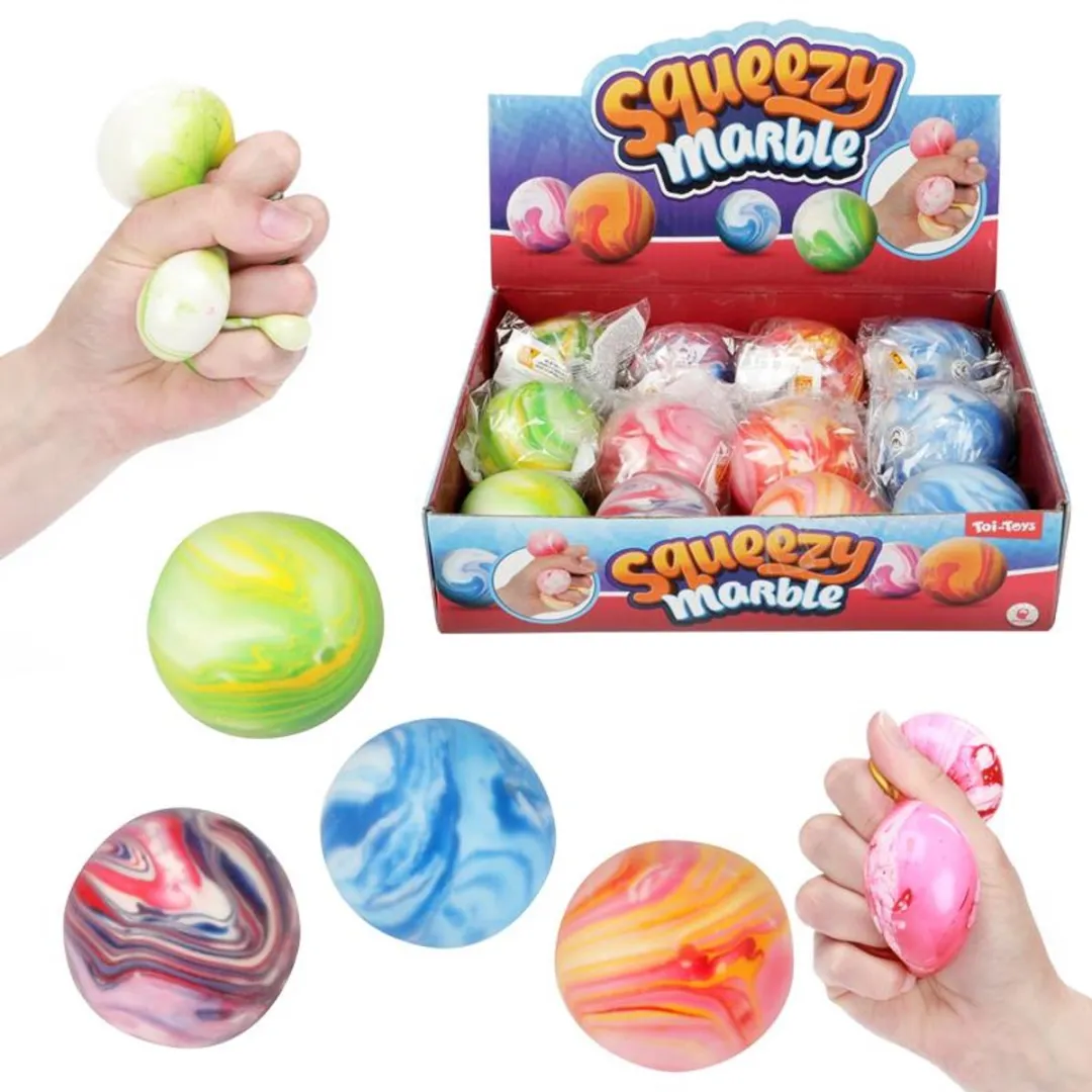 Toi-Toys Knijpbal Marble - Assorti - afbeelding 3 van 6