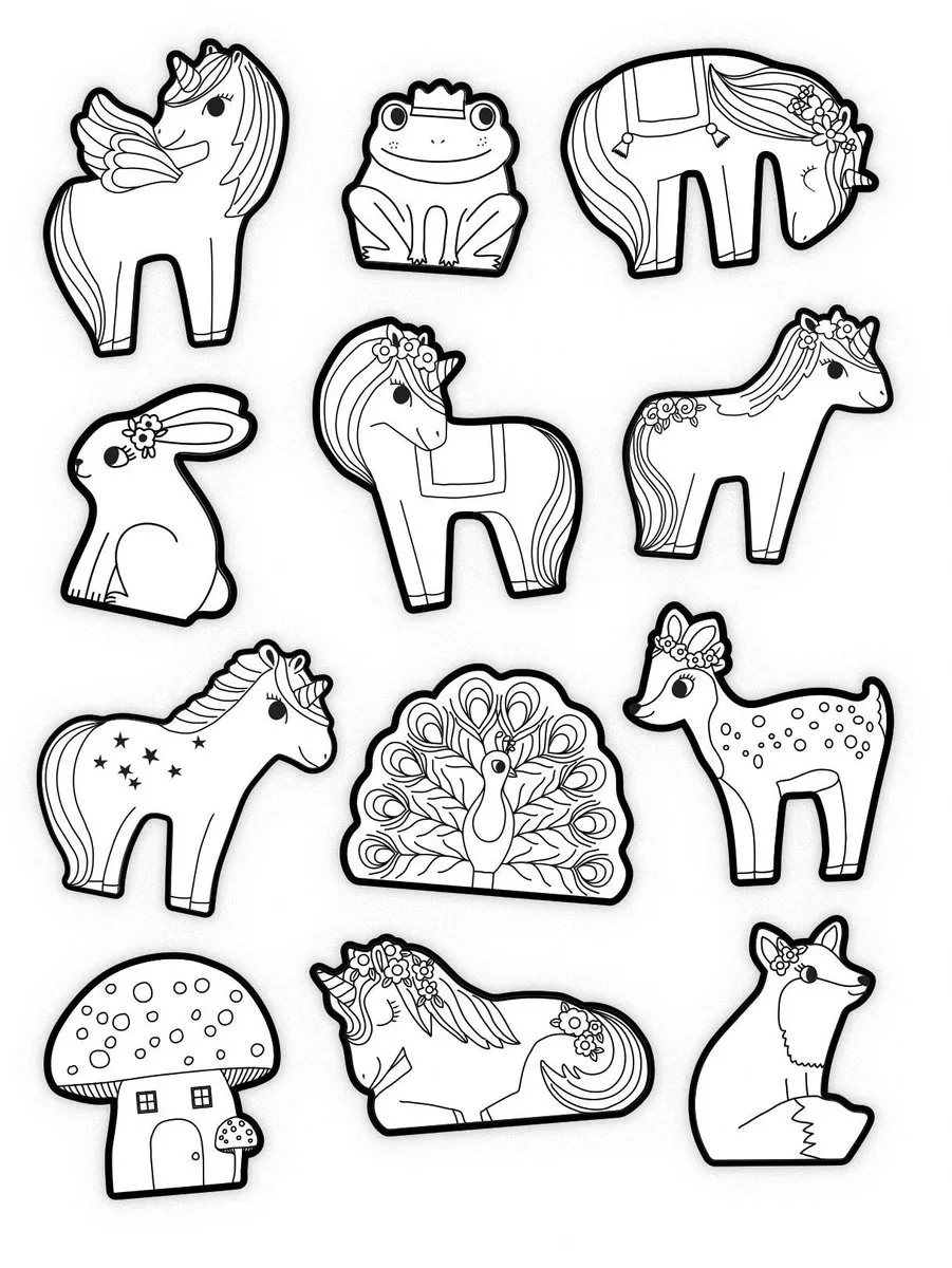 Crocodile Creek Inkleur Stickers Eenhoorn - 20 Stuks