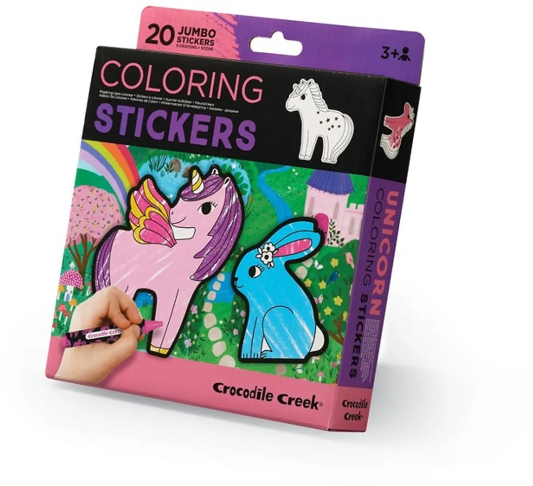 Crocodile Creek Inkleur Stickers Eenhoorn - 20 Stuks