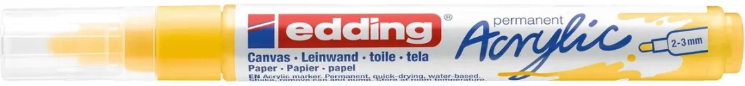 edding Acrylic Marker Medium Punt - Verkeersgeel