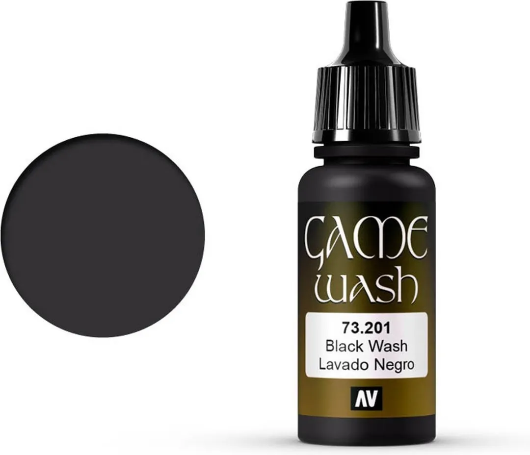 Vallejo Game Color Wash Zwart 18ml