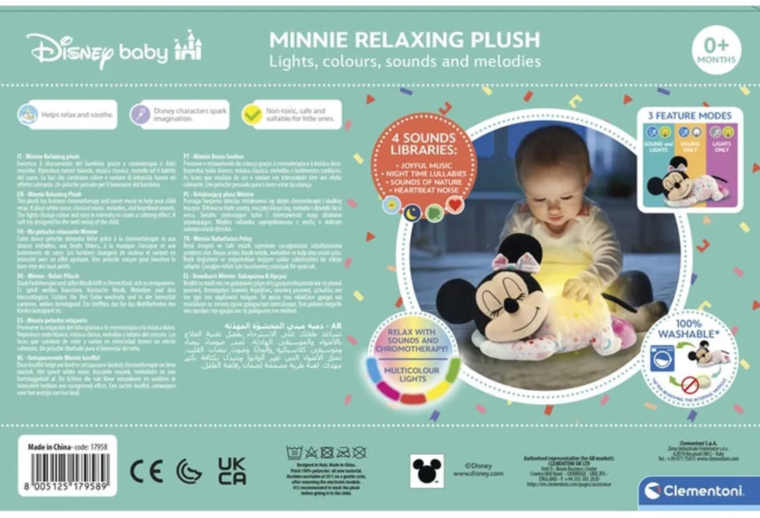 Clementoni Disney Baby Minnie Mouse Interactieve Knuffel - Licht & Geluid - afbeelding 3 van 5