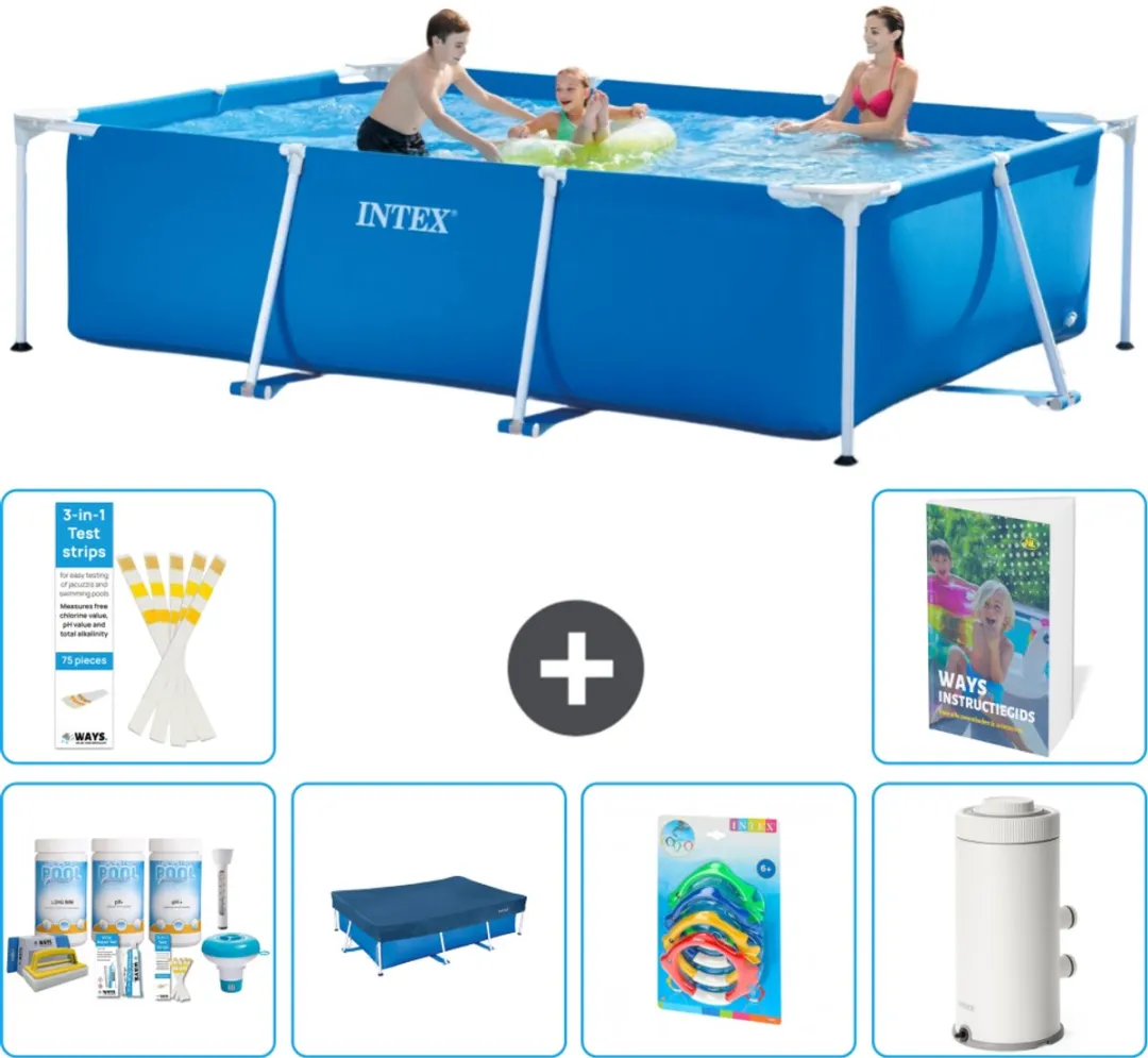 Intex Rechthoekig Frame Zwembad 300x200x75cm