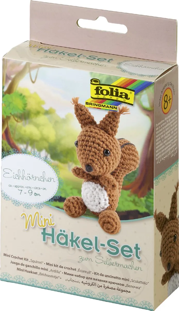 Folia Mini Haakset Eekhoorn - 6 Stuks