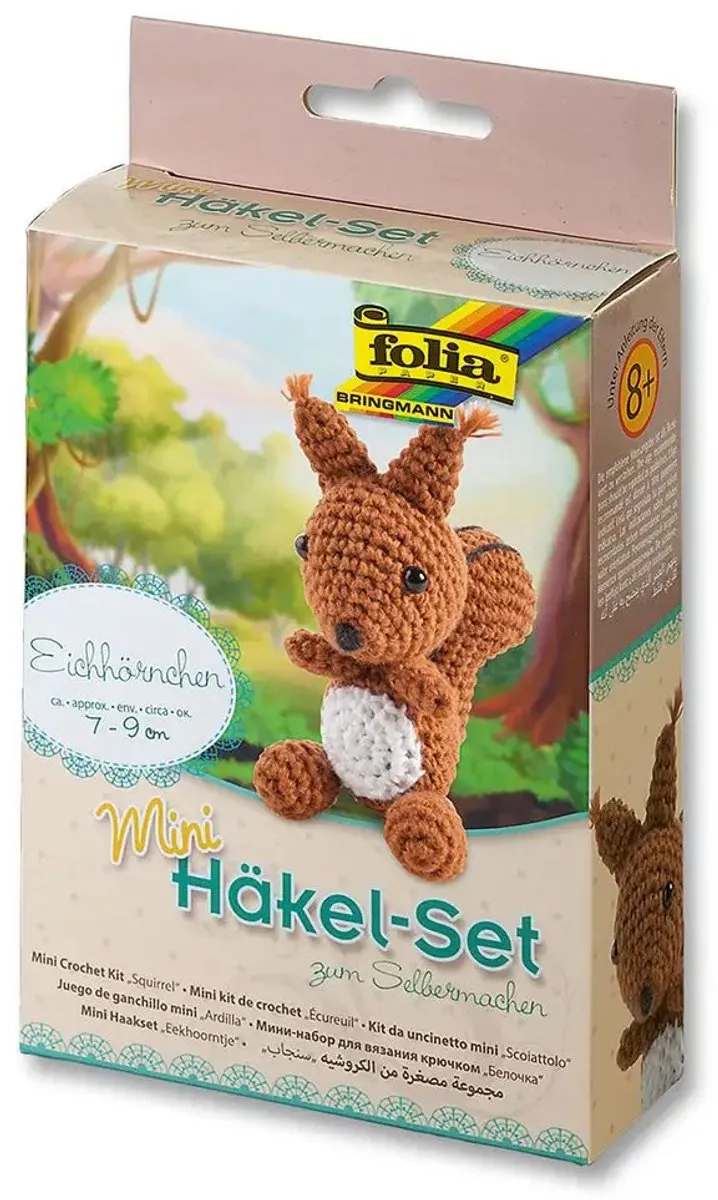 Folia Mini Haakset Eekhoorn - 6 Stuks