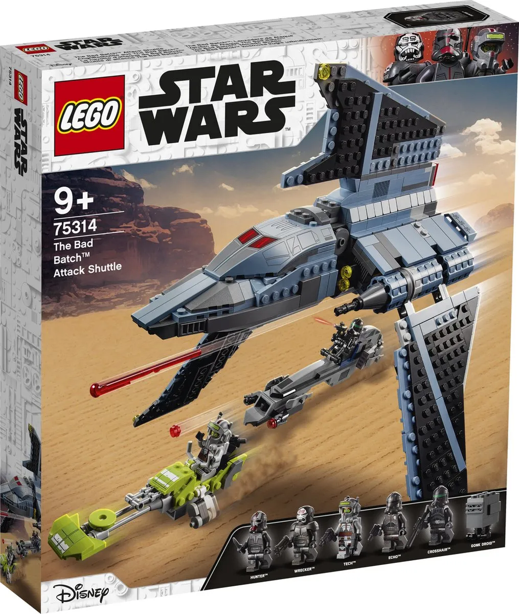 LEGO Star Wars The Bad Batch Aanvalsshuttle 75314 - 969 Stukken