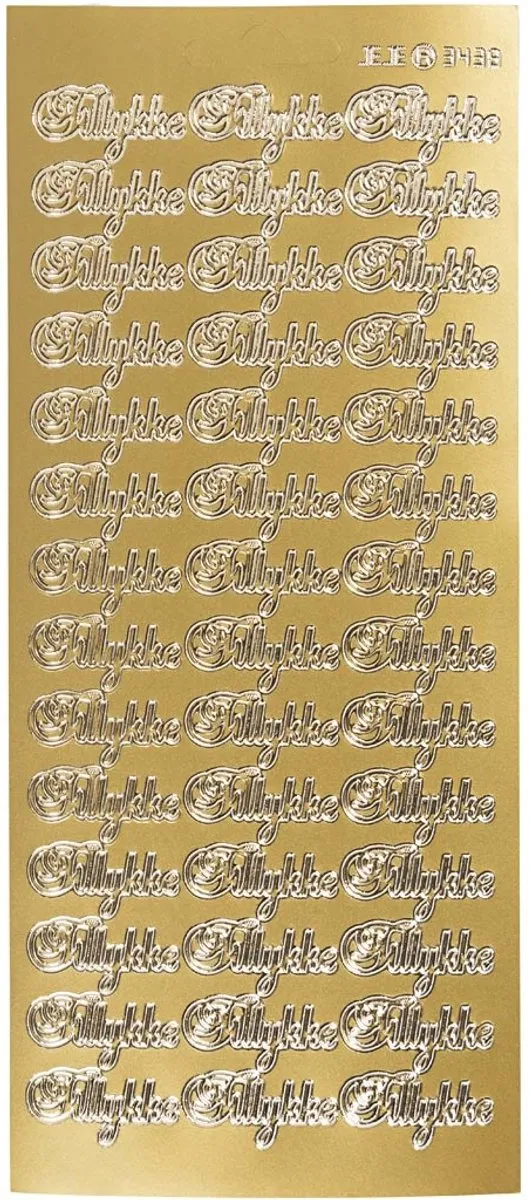Creativ Company Gouden Tillykke Stickers - 33 Stuks