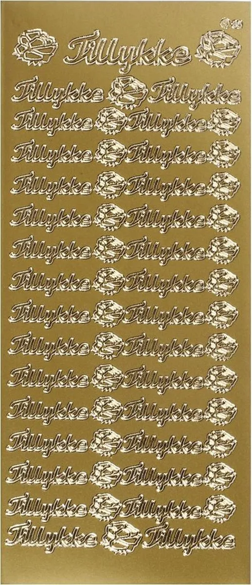 Creativ Company Gouden Tillykke Stickers - 33 Stuks