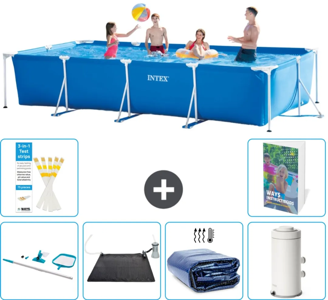 Intex Rechthoekig Frame Zwembad 450x220x84cm Blauw