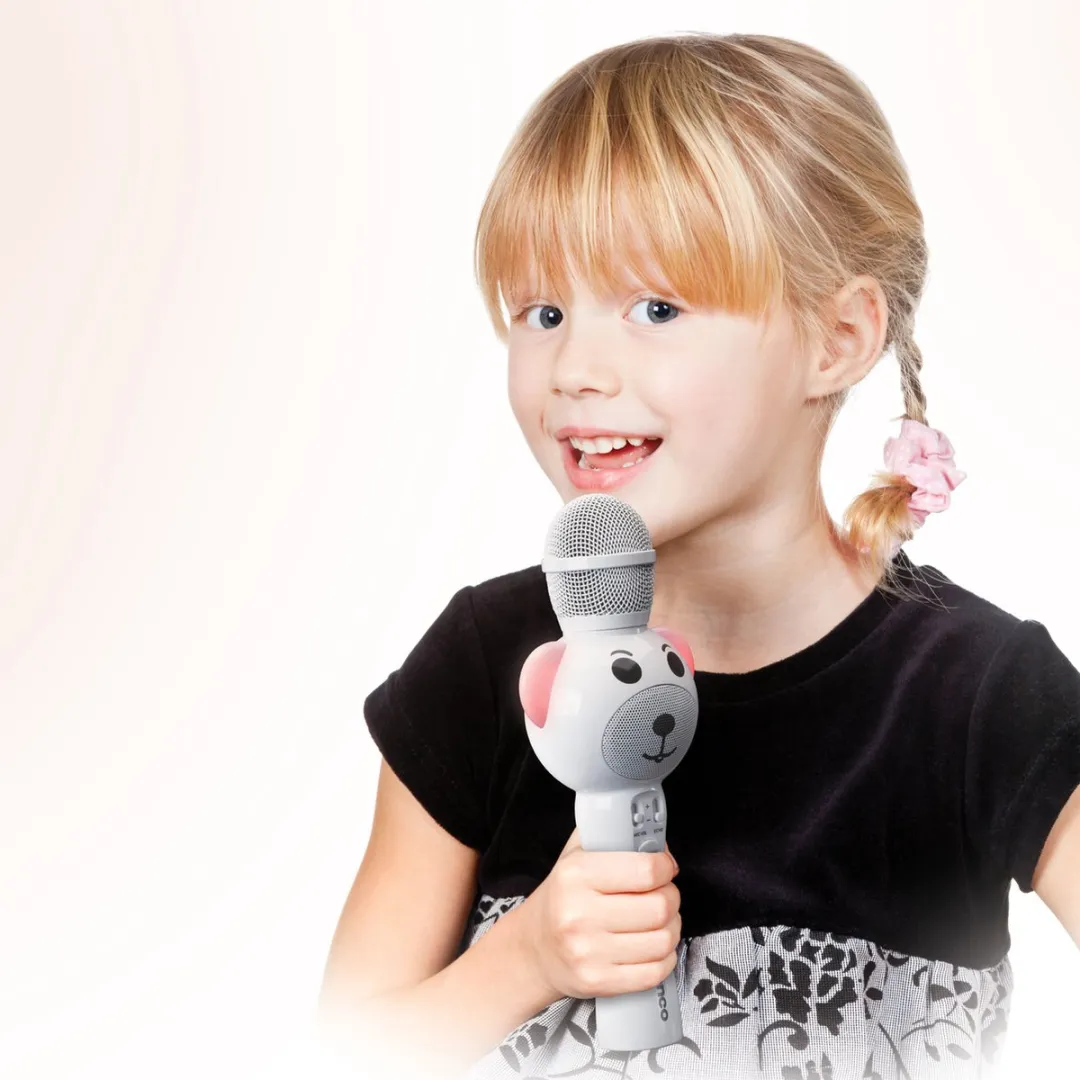 Lenco BMC-060WH Karaoke Microfoon - Bluetooth/Wit