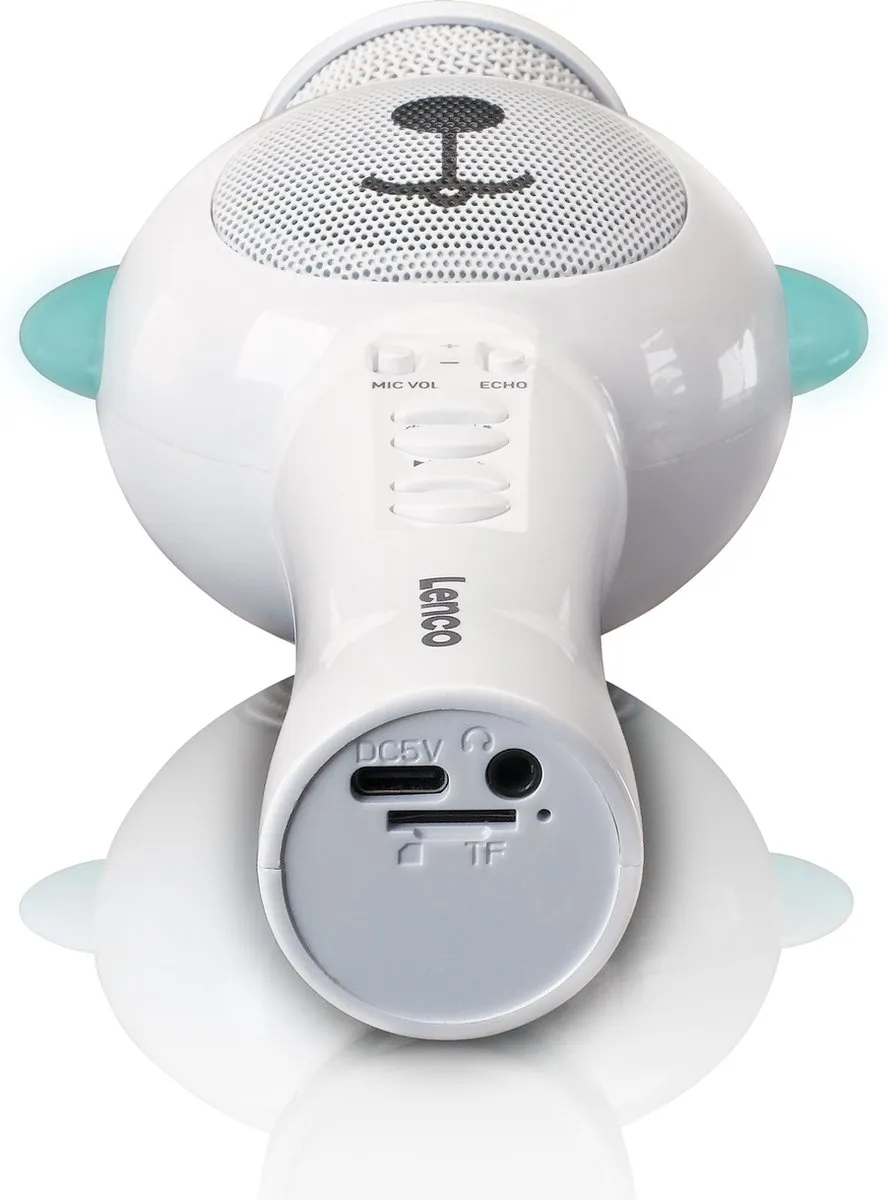 Lenco BMC-060WH Karaoke Microfoon - Bluetooth/Wit - afbeelding 6 van 6