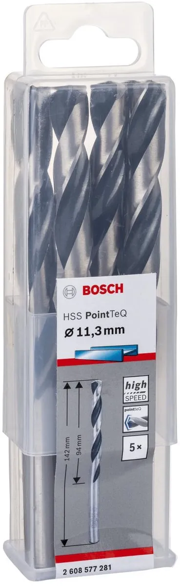 Bosch HSS PointTeQ DIN 338 11,3x94mm - 5 Stuks