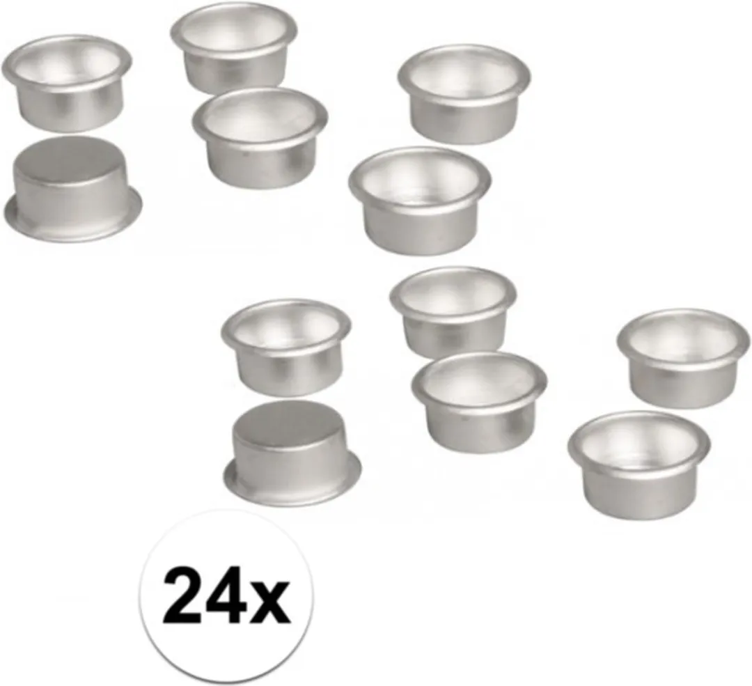 Rayher Metalen Dinerskaarshouders 24 Stuks - Ø22mm - Zilver