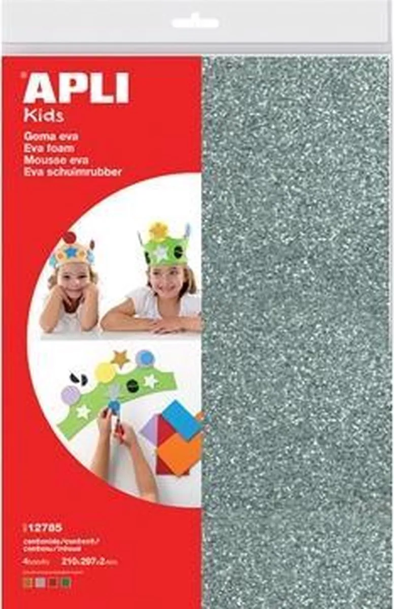 Apli Kids Schuimrubber Glitter Assortiment A4