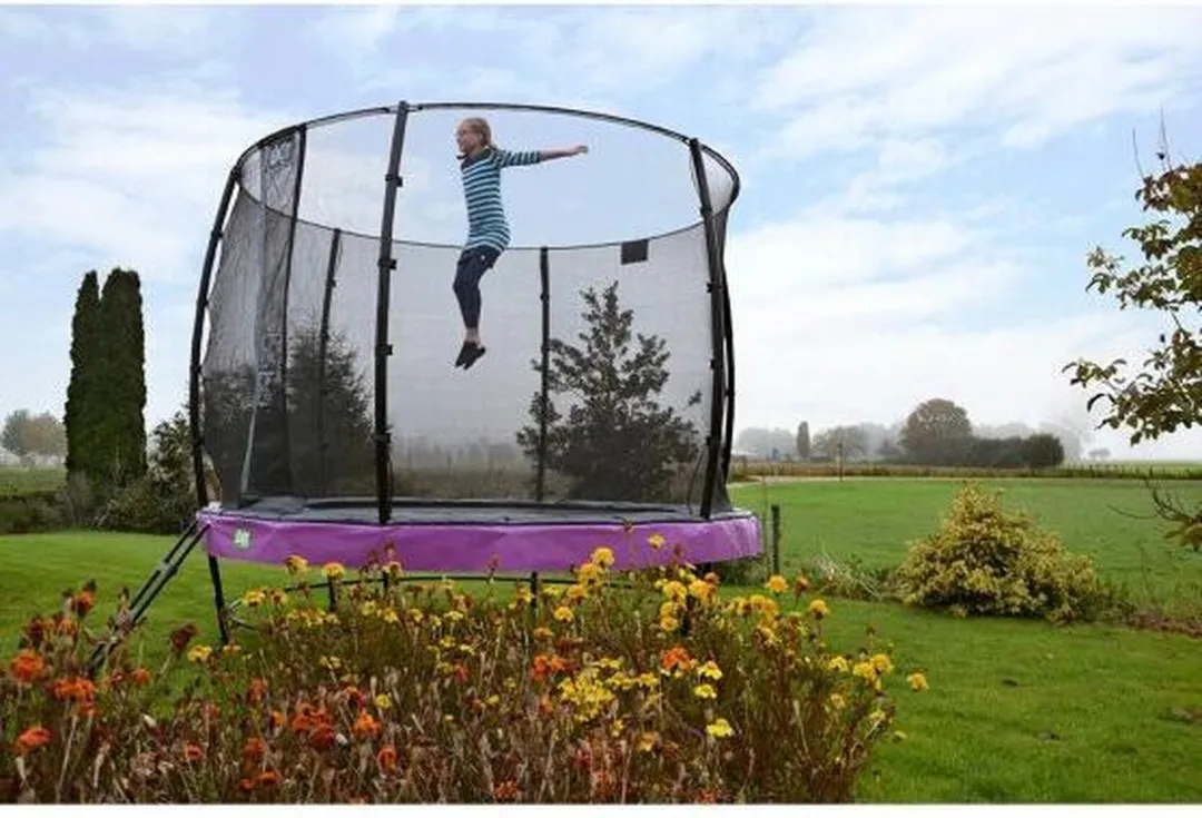 EXIT Elegant Trampoline 305cm - Groen - Economy Veiligheidsnet - afbeelding 4 van 6