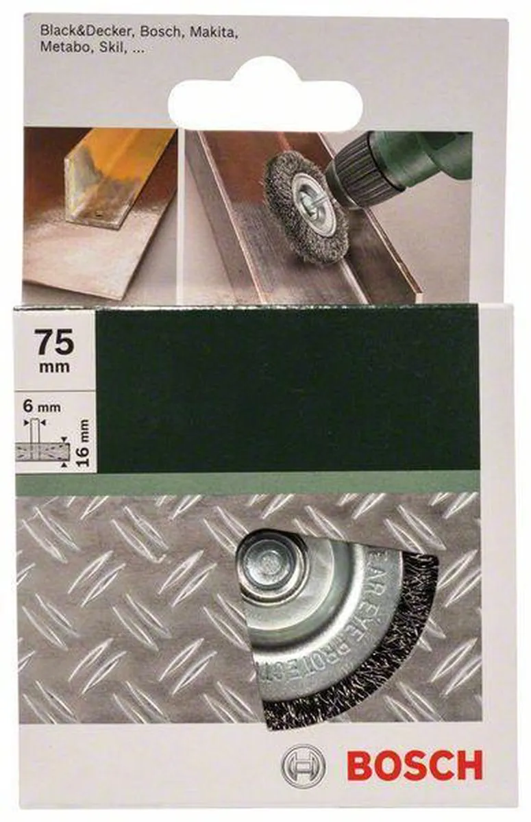Bosch Schijfborstel 75mm Gegolfd - 0,3mm - 4500 o.p.m.