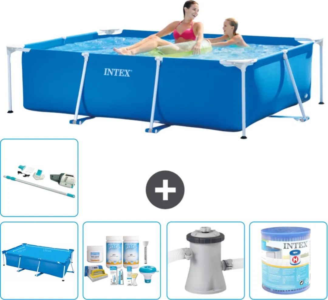 Intex Rechthoekig Frame Zwembad 220x150x60cm Blauw - 1662L