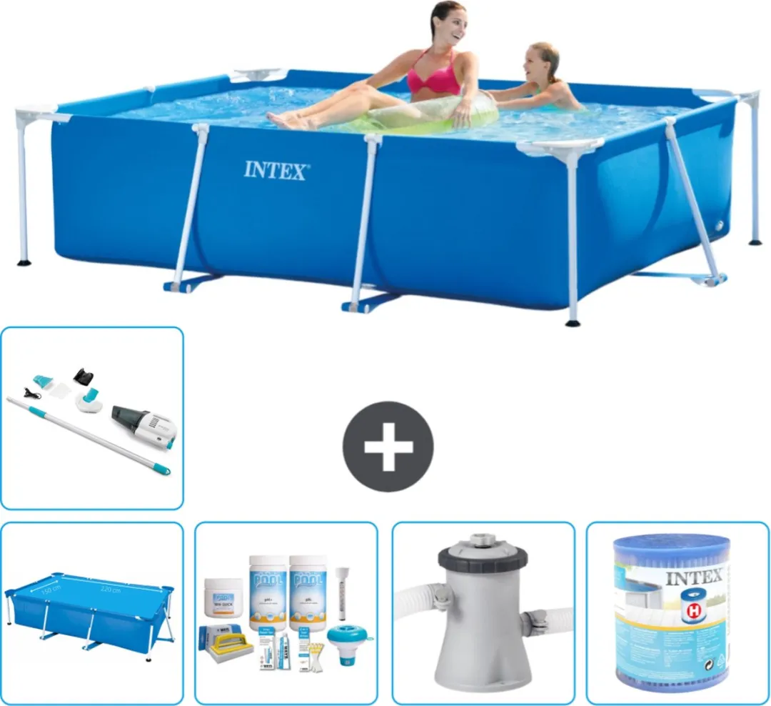 Intex Rechthoekig Frame Zwembad 220x150x60cm Blauw - 1662L