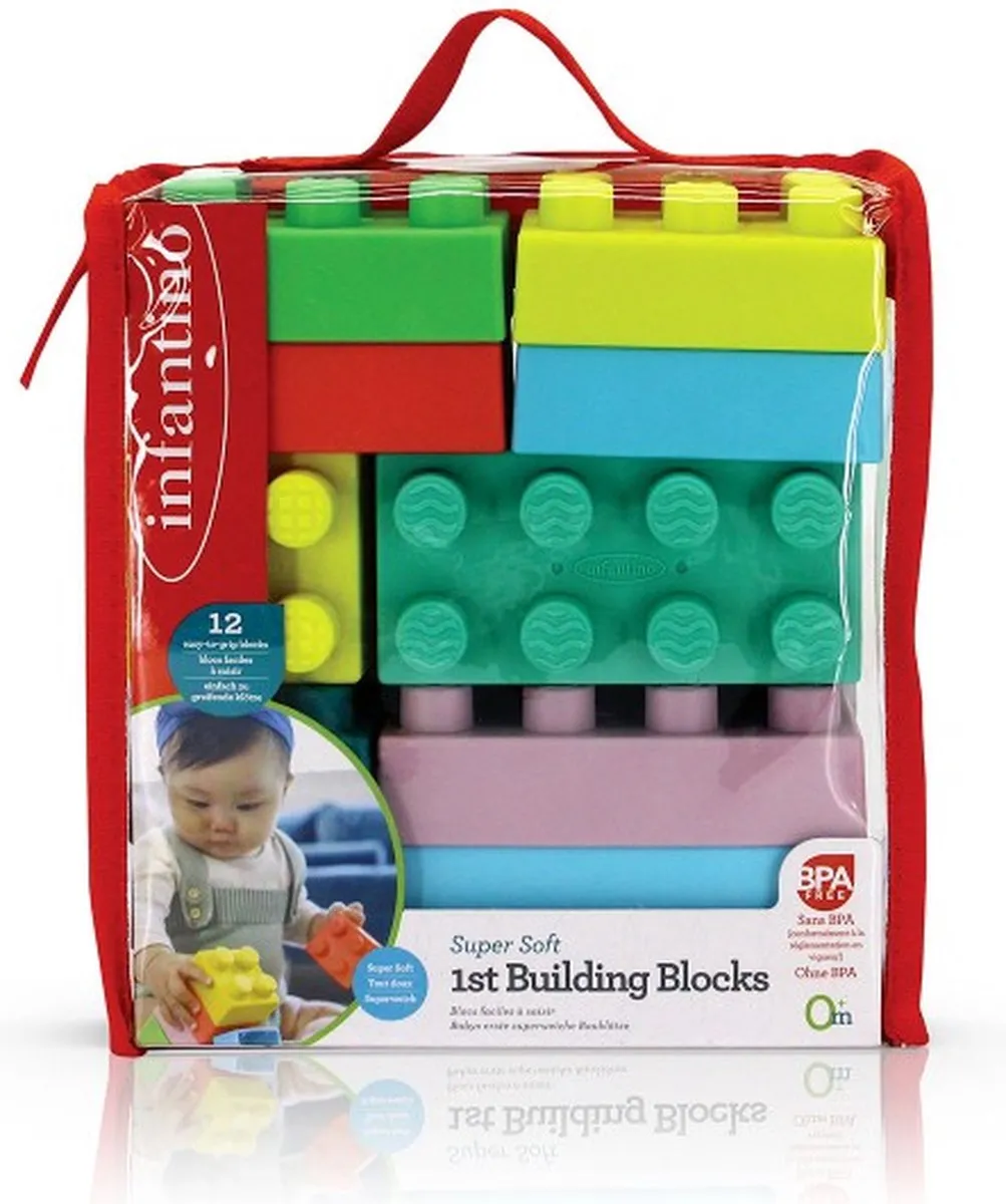 Infantino Super Soft 1st Bouwblokken BK-315104 - 25 Stuks - Multicolor