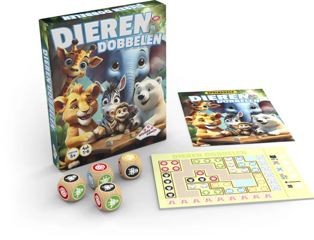 Identity Games Dieren Dobbelen - Dobbelspel - 8714649020443