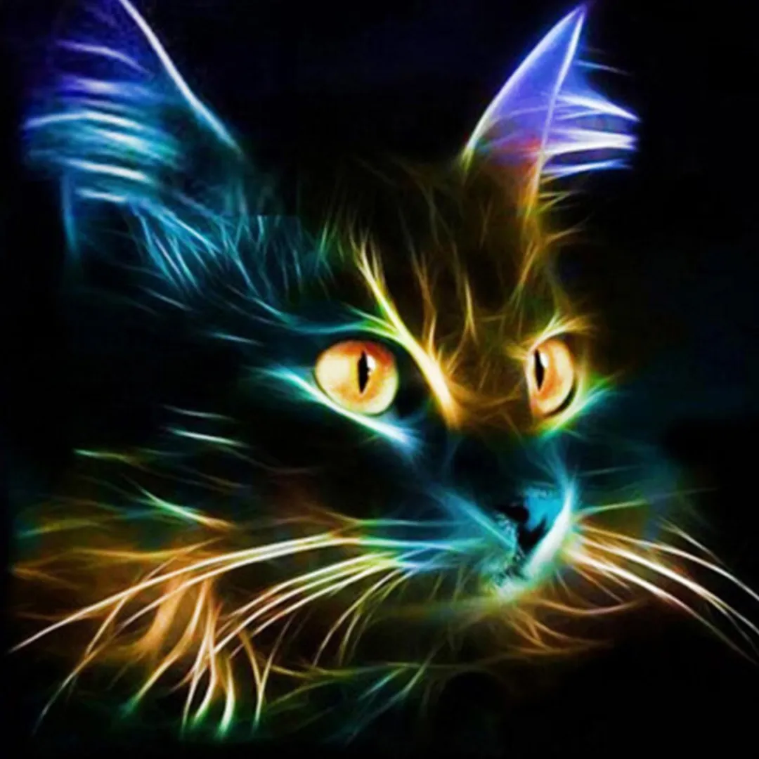 VDTOYS Diamond Painting VDTV038 Lightning Cat