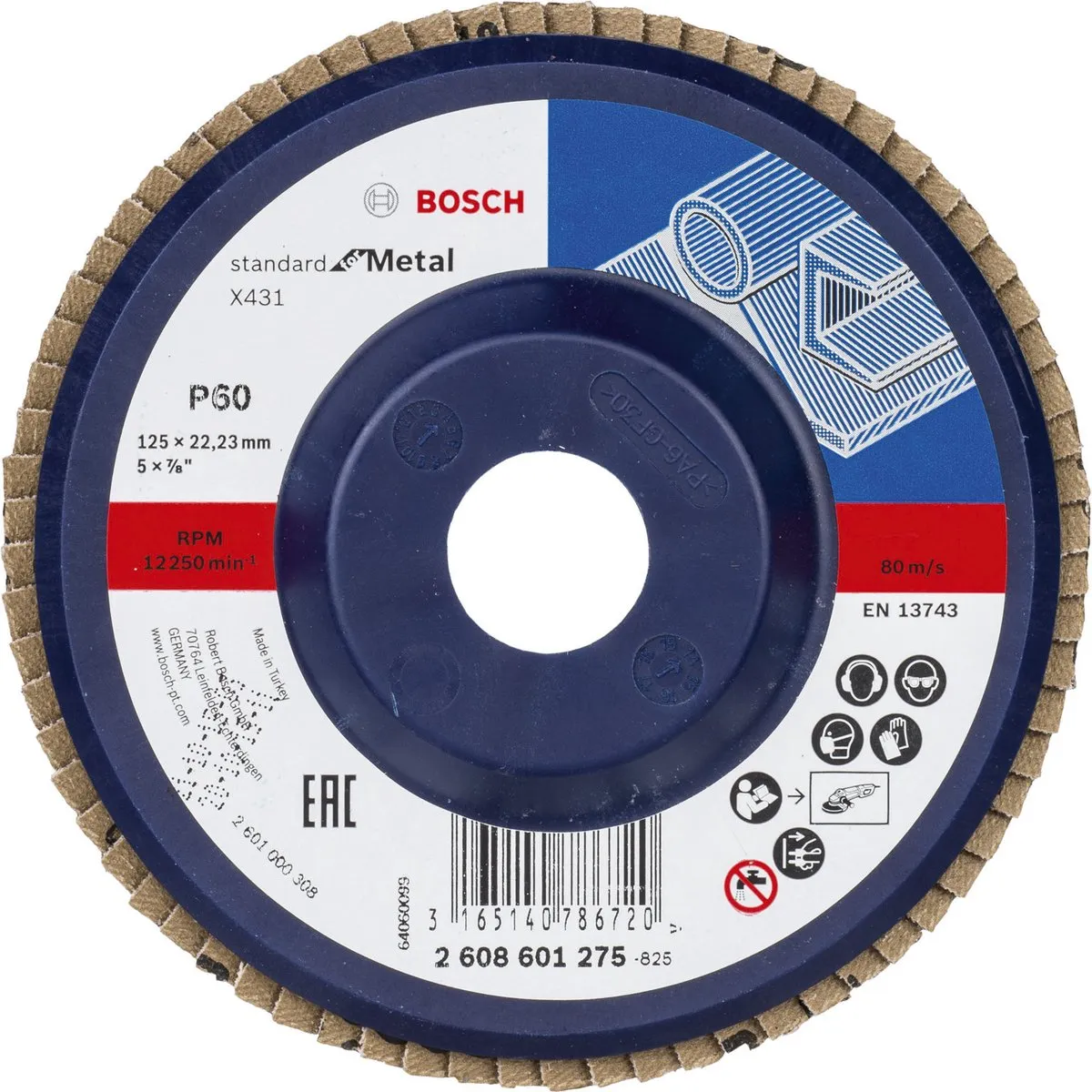 Bosch 125mm Lamellenschijf Standard Metal 60