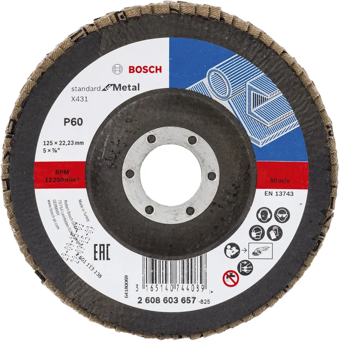 Bosch 125mm Lamellenschijf Standard Metal 60 - 22.23mm
