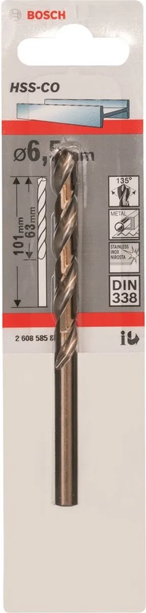 Bosch Metaalboren HSS-Co 6,5mm x 101mm - 1 Stuk