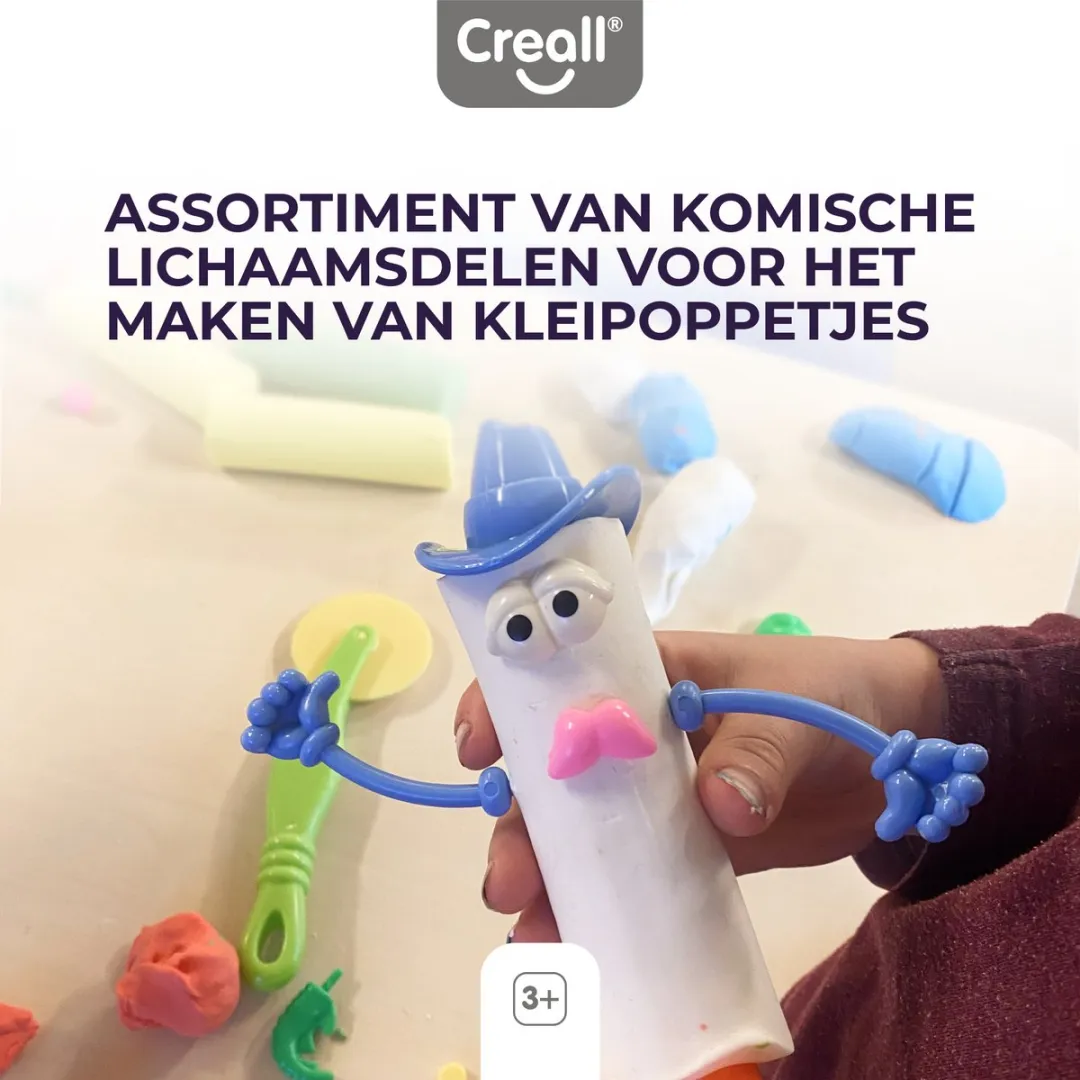 Creall Funny Characters Klei Vormset - Geel - 1 Stuk