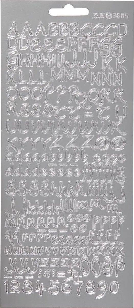 Creativ Company Zilver Alfabet Stickers 200 Stuks