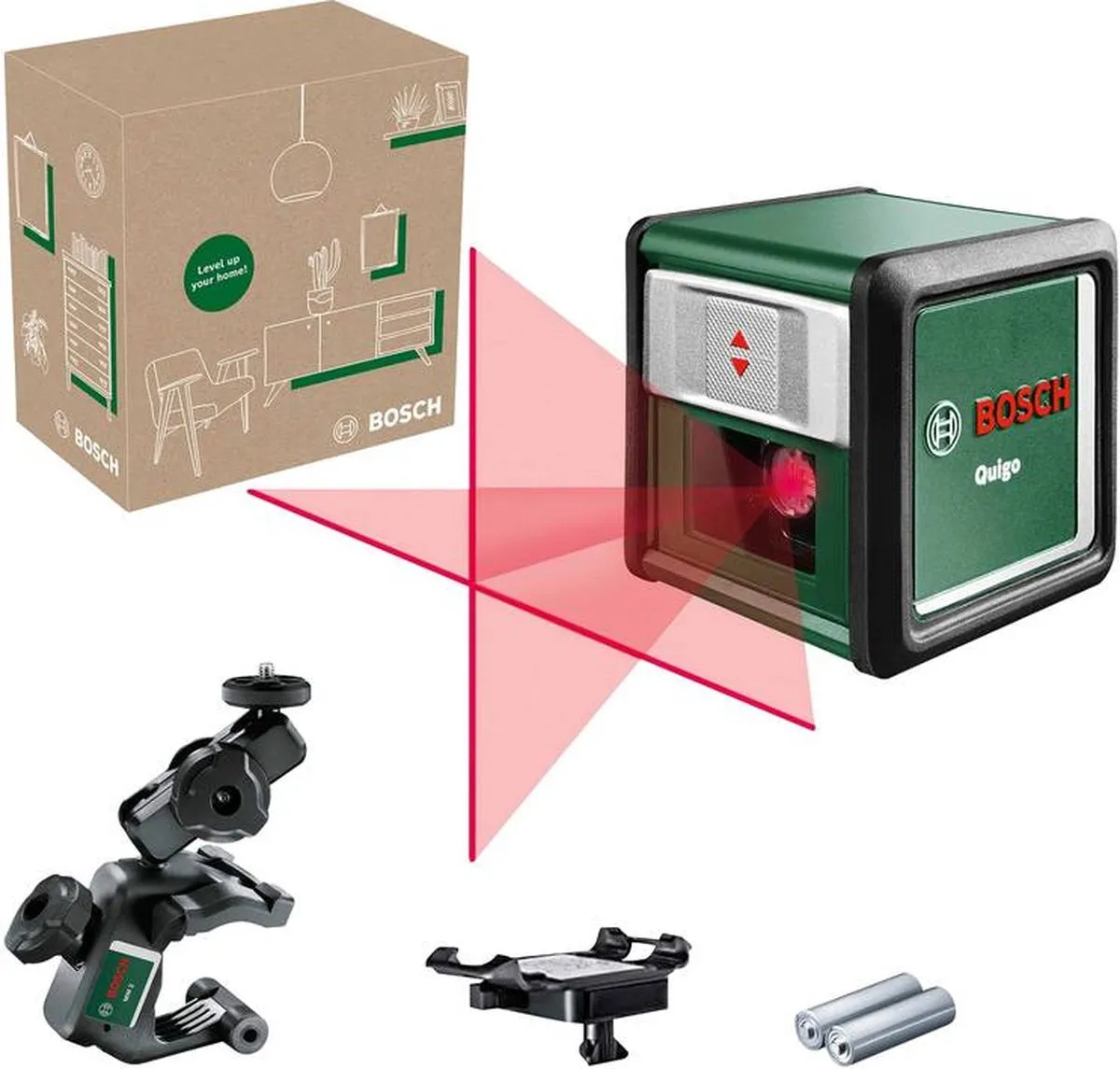 Bosch Quigo III Kruislijnlaser - Rood - 06036635Z0