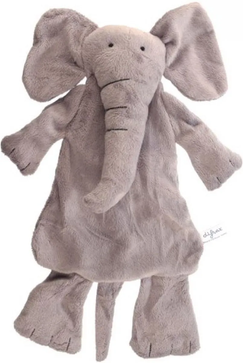 Difrax Babyknuffel Olifant Elliot - Zacht grijs