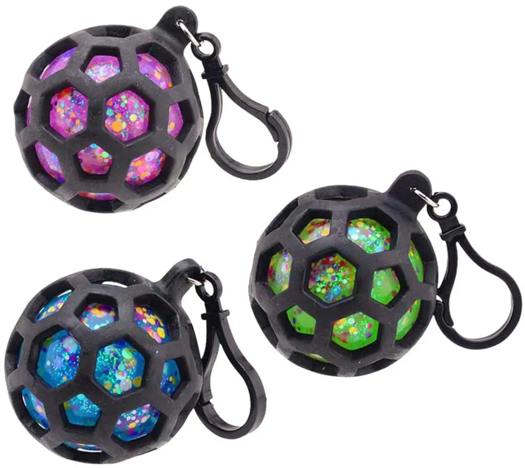 Johntoy Squeeze Glitter Bal met Haak