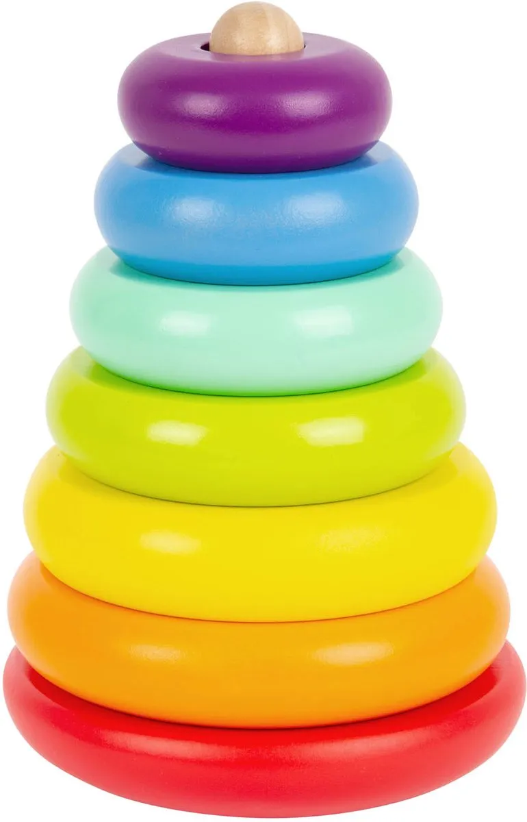 Small Foot Houten Stapeltoren Regenboog