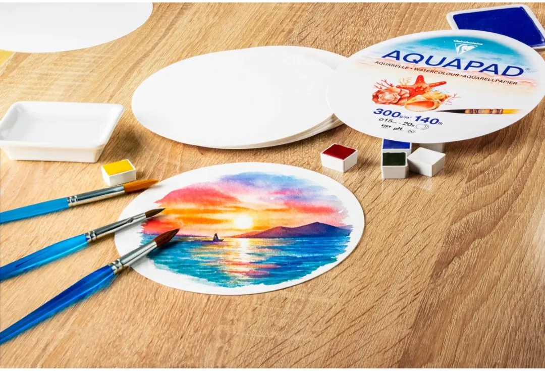 Clairefontaine Aquarelpapier Rond 15cm 300g - 20 Vel