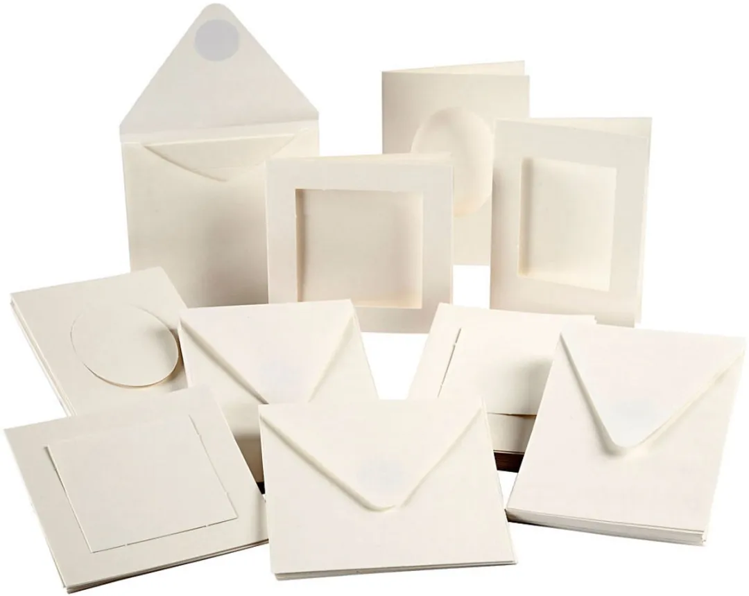 Creativ Company Passepartout Kaarten 50 Stuks - Off-white