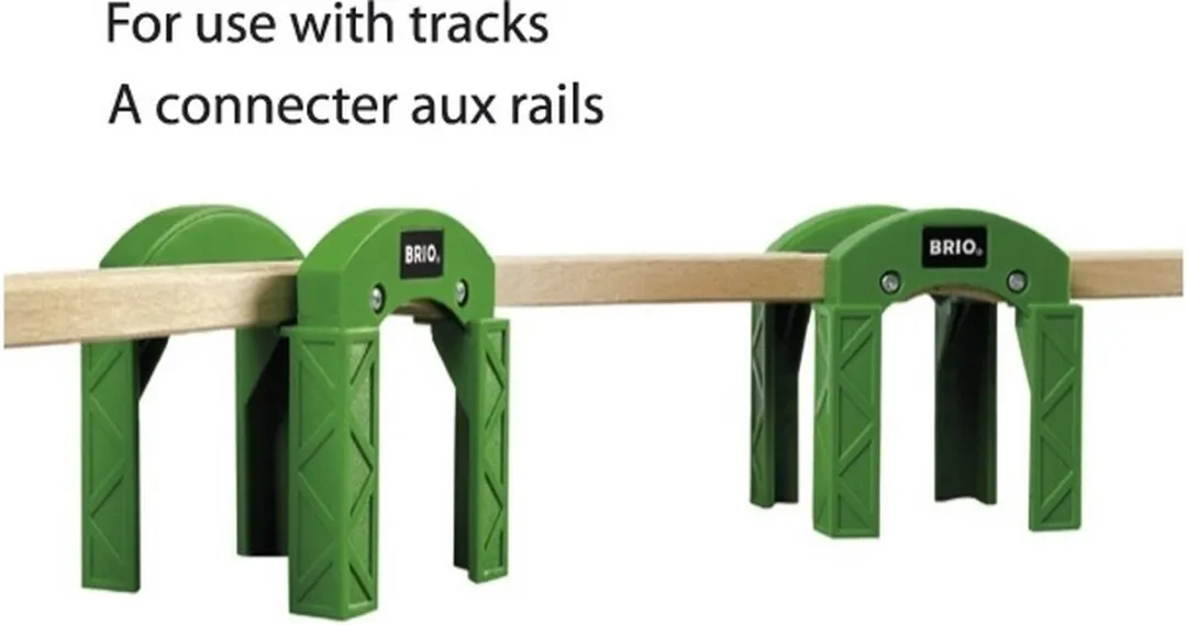 BRIO Groene Spoorbrug Pijlers 33253 - 2 Stuks - Multi