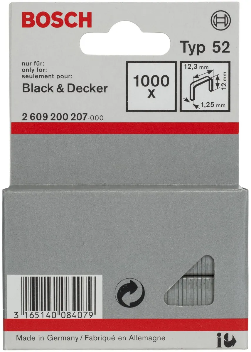 Bosch Draadnippels M5x12,3 Type 52 - 1000 Stuks