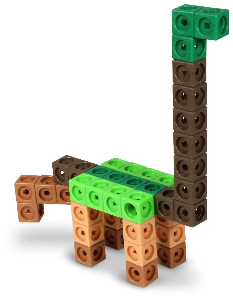 Learning Resources MathLink Cubes Rekenen Activiteiten Set Dino Time - 1 Stuk - afbeelding 6 van 6